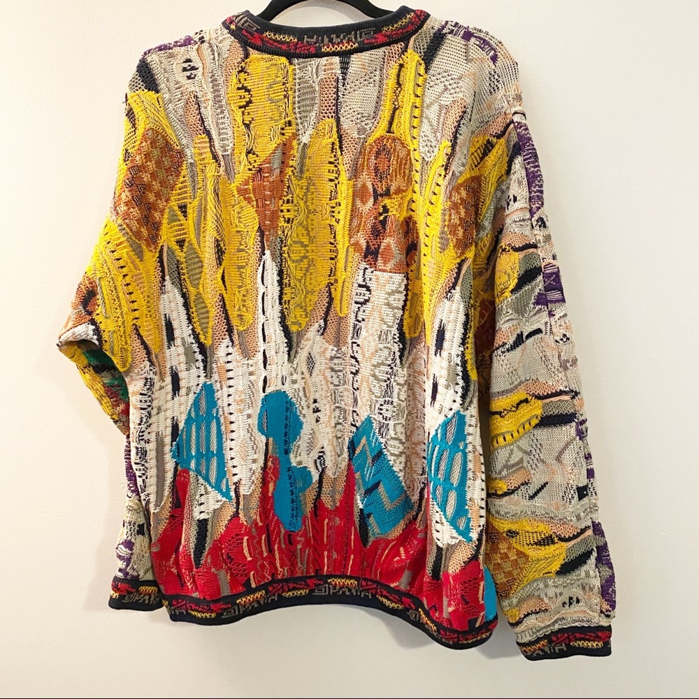 Vintage COOGI multi pattern crew neck sweater